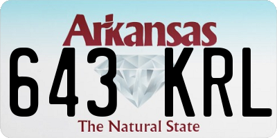 AR license plate 643KRL