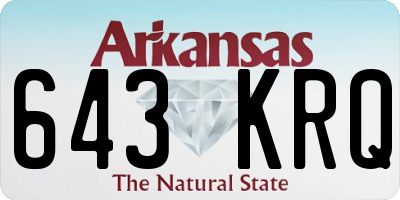 AR license plate 643KRQ