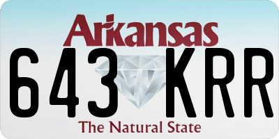 AR license plate 643KRR