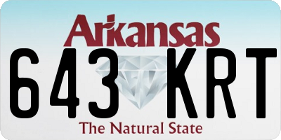 AR license plate 643KRT