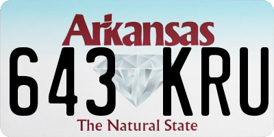 AR license plate 643KRU