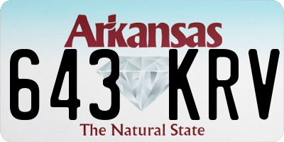 AR license plate 643KRV