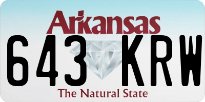 AR license plate 643KRW