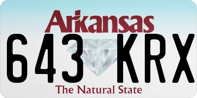AR license plate 643KRX