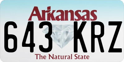 AR license plate 643KRZ