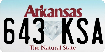 AR license plate 643KSA