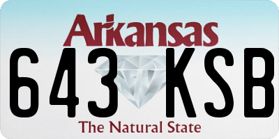 AR license plate 643KSB