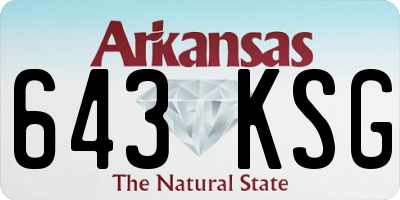 AR license plate 643KSG