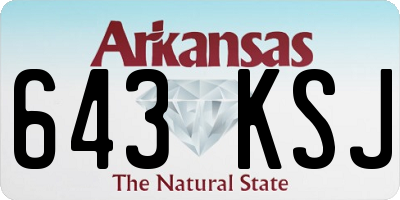 AR license plate 643KSJ
