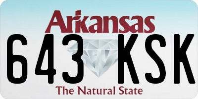 AR license plate 643KSK