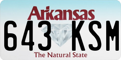 AR license plate 643KSM