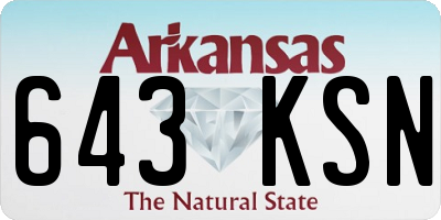 AR license plate 643KSN