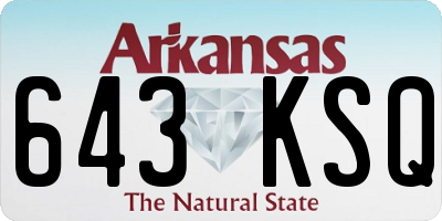 AR license plate 643KSQ