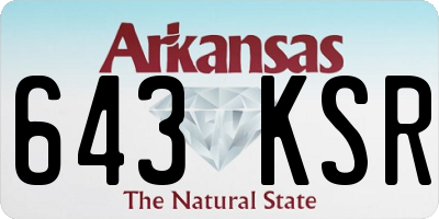 AR license plate 643KSR