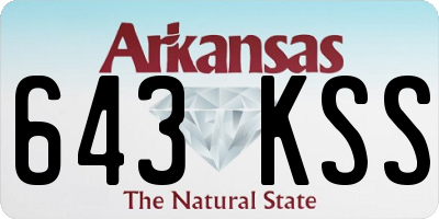 AR license plate 643KSS