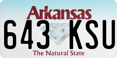 AR license plate 643KSU
