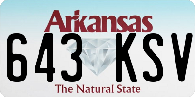 AR license plate 643KSV