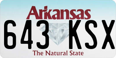 AR license plate 643KSX