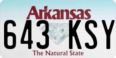 AR license plate 643KSY