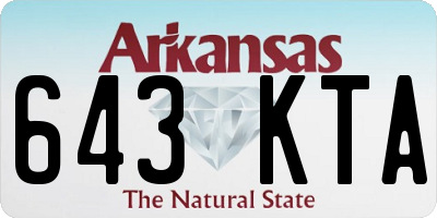 AR license plate 643KTA