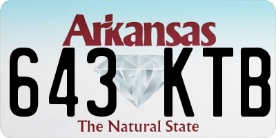 AR license plate 643KTB