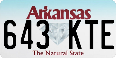 AR license plate 643KTE