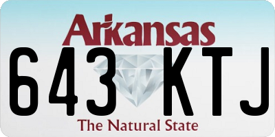 AR license plate 643KTJ