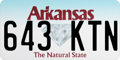 AR license plate 643KTN