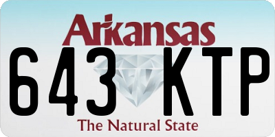 AR license plate 643KTP