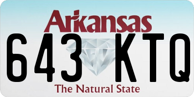 AR license plate 643KTQ