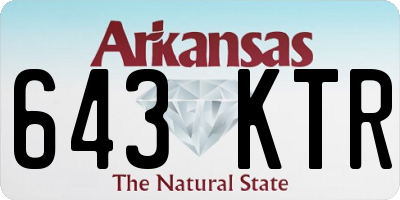AR license plate 643KTR