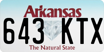 AR license plate 643KTX