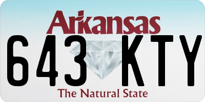 AR license plate 643KTY
