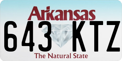 AR license plate 643KTZ