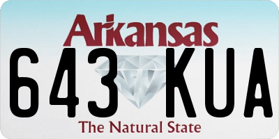 AR license plate 643KUA