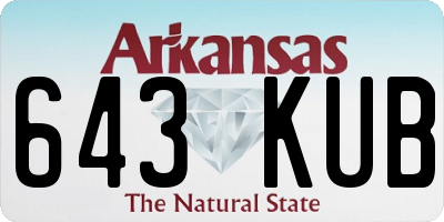 AR license plate 643KUB