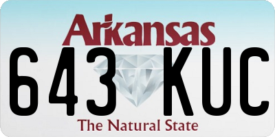 AR license plate 643KUC