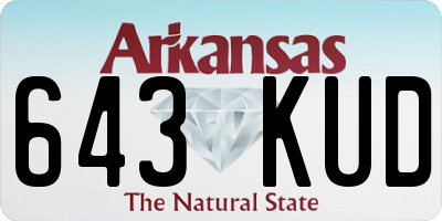 AR license plate 643KUD