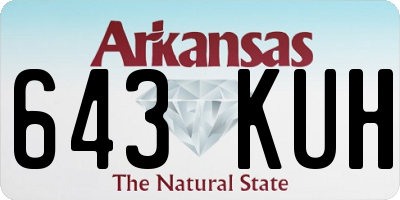 AR license plate 643KUH