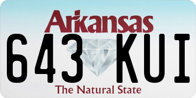 AR license plate 643KUI
