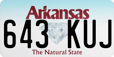 AR license plate 643KUJ