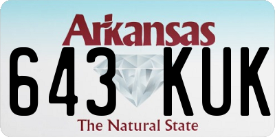 AR license plate 643KUK