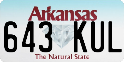 AR license plate 643KUL