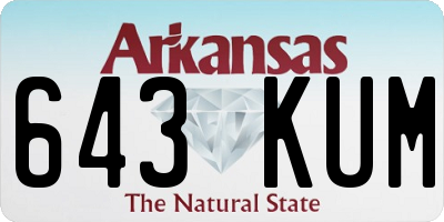 AR license plate 643KUM
