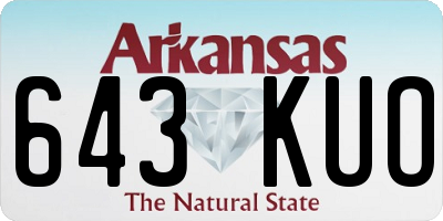 AR license plate 643KUO