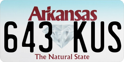 AR license plate 643KUS