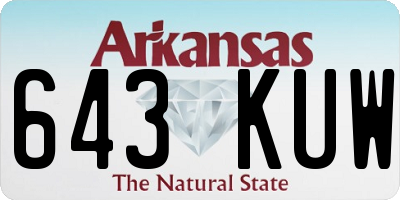 AR license plate 643KUW