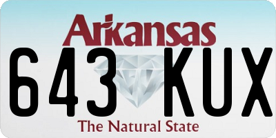 AR license plate 643KUX
