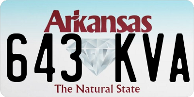 AR license plate 643KVA
