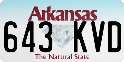 AR license plate 643KVD